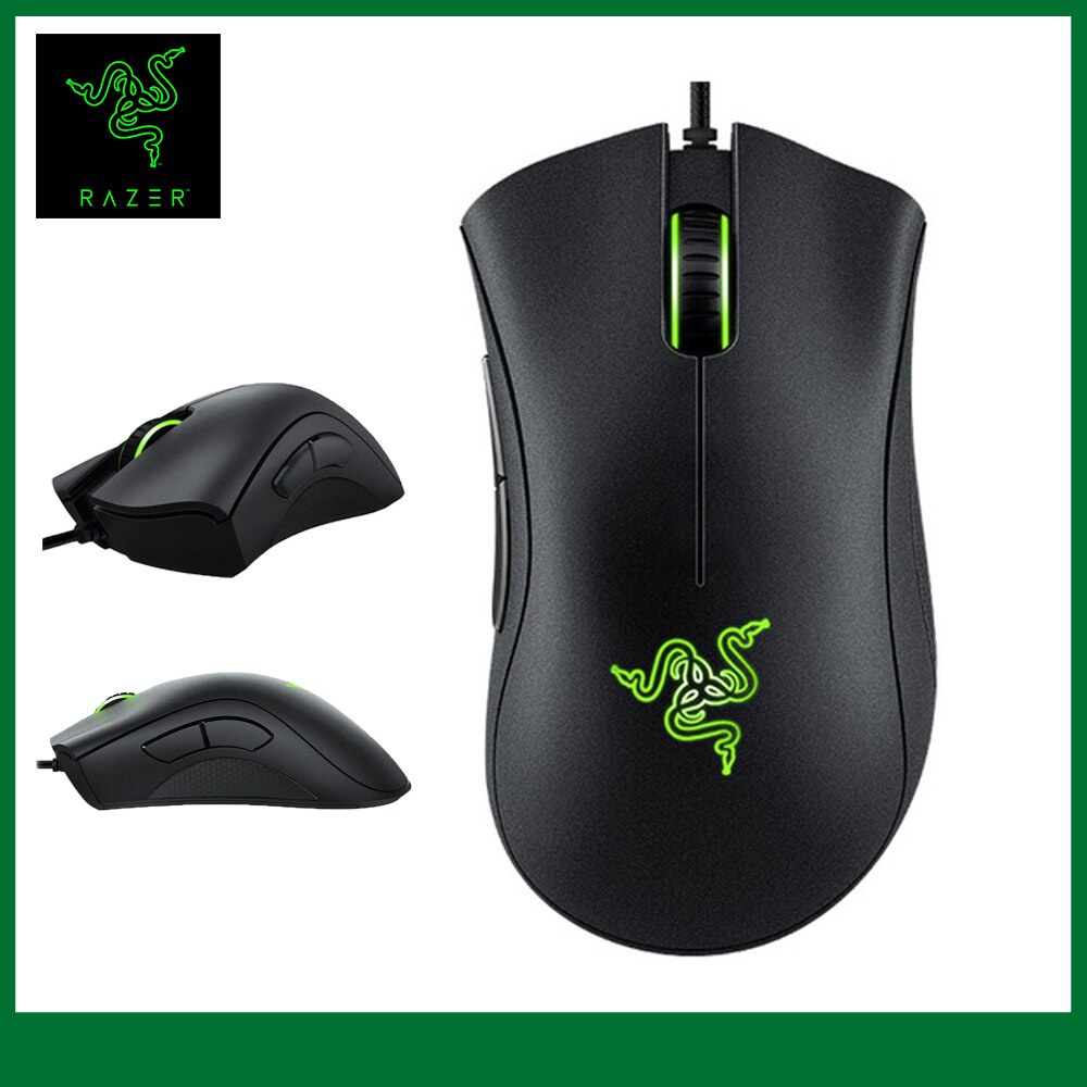 Razer Mouse Gaming Kabel Usb 6400DPI Sensor Optik 5 Tombol Independenly Untuk Laptop / PC