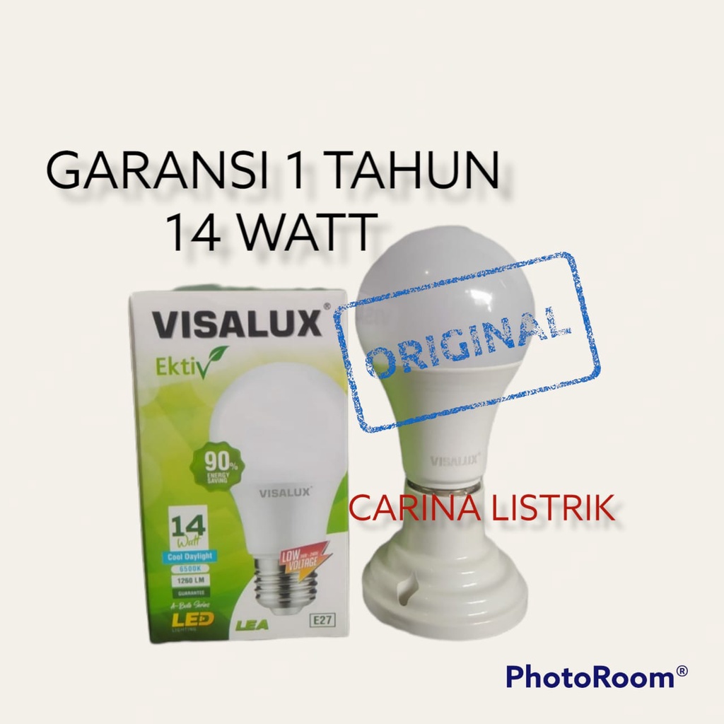 VISALUX EKTIV LAMPU LED BULB 14W GARANSI 1 TAHUN SNI