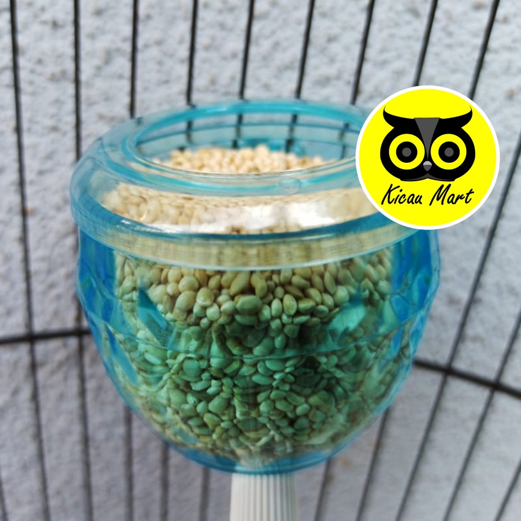 CEPUK TUTUP DIAMOND WADAH CANGKIR GELAS TEMPAT PAKAN MAKAN MINUM BURUNG LOVEBIRD SUGAR GLIDER CDMTP