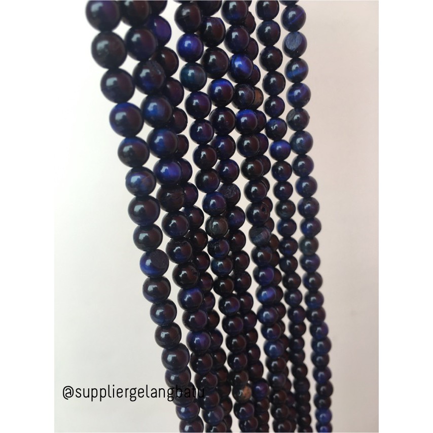 batu 6mm tiger eye biru rare batu biduri sepah blue akik natural alam reseller welcome bisnis baru