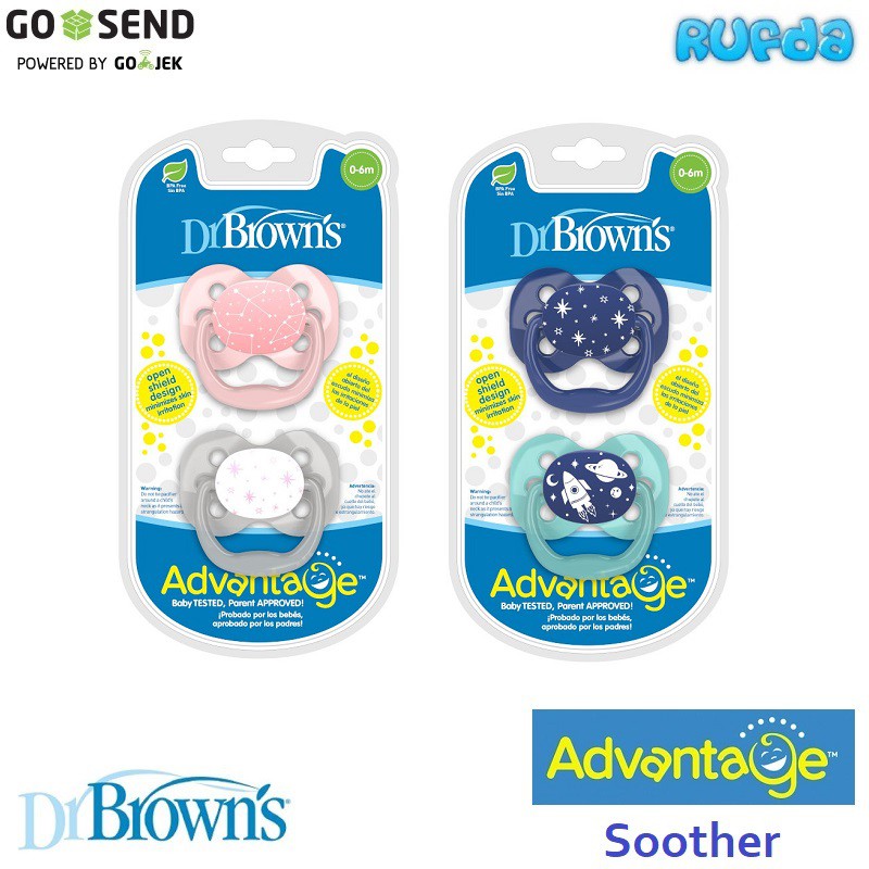 Dr Brown's Advantage Soother Pacifier Empeng Brown Browns