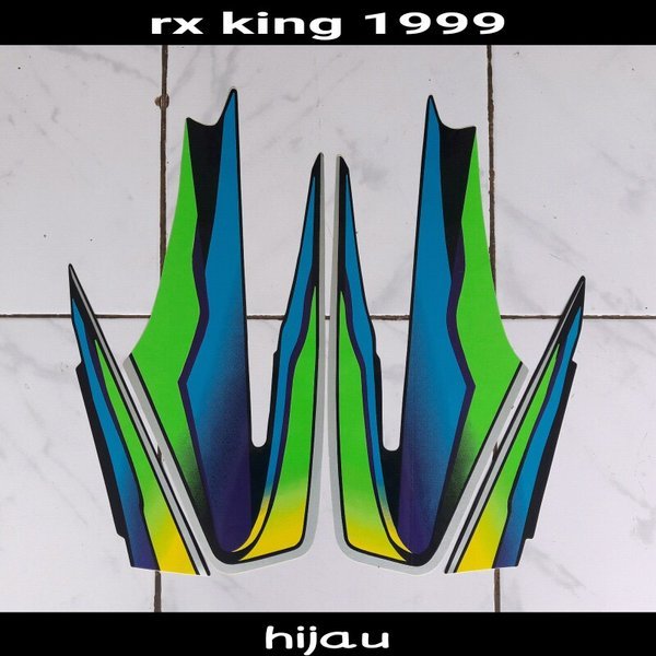 stiker motor rx king 1999 hijau