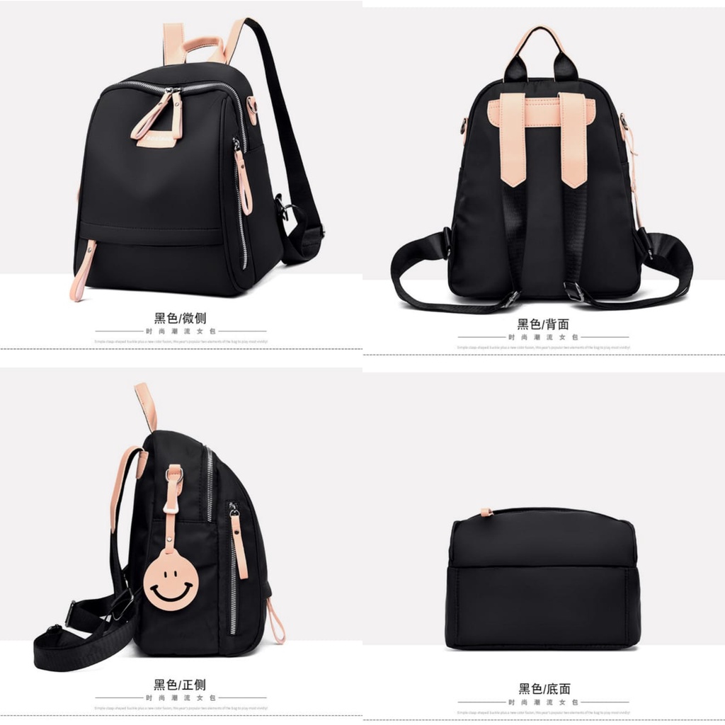 TAS RANSEL WANITA ANTI AIR KOREA IMPORT HITAM BENITA TA455B5 BACKPACK BESAR GENDONG PUNGGUNG SEKOLAH KERJA KULIAH CEWEK BATAM BRANDED PREMIUM MURAH