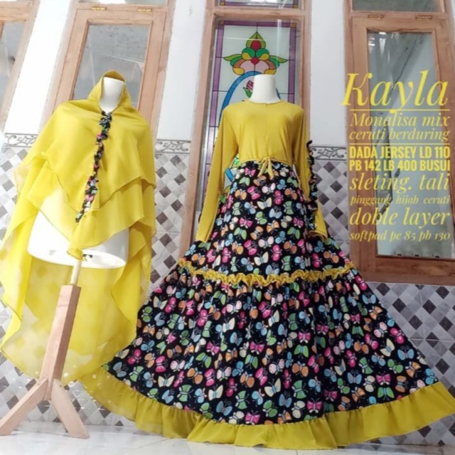 Set syari kayla yellow