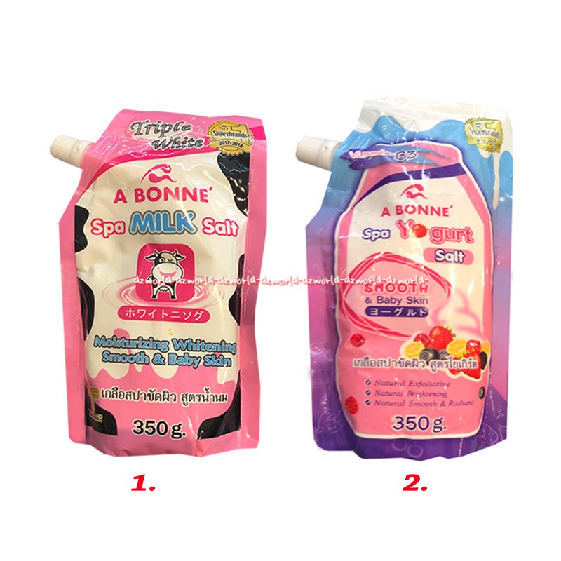 A Bonne Spa Yogurt Salt Smooth Baby Skin 350gr Moisturizing Melembutkan Kulit abone abonne