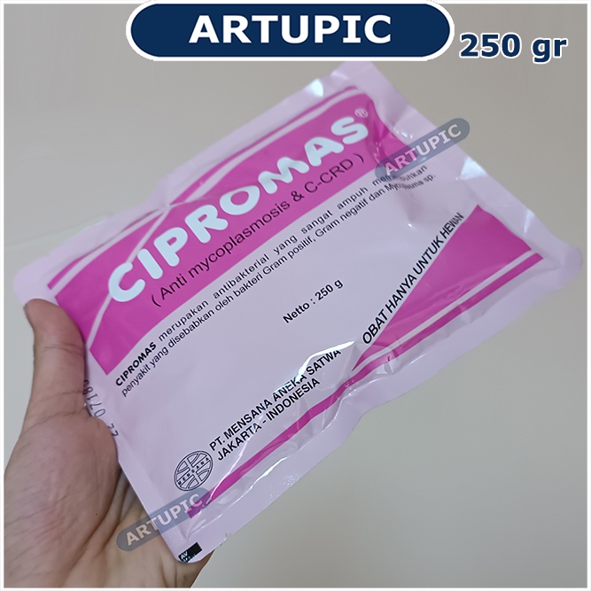 Cipromas 250 gram Obat Ayam Ternak Hewan Anti Mycoplasma CRD Snot Salmonela Cholera Kolera Coryza