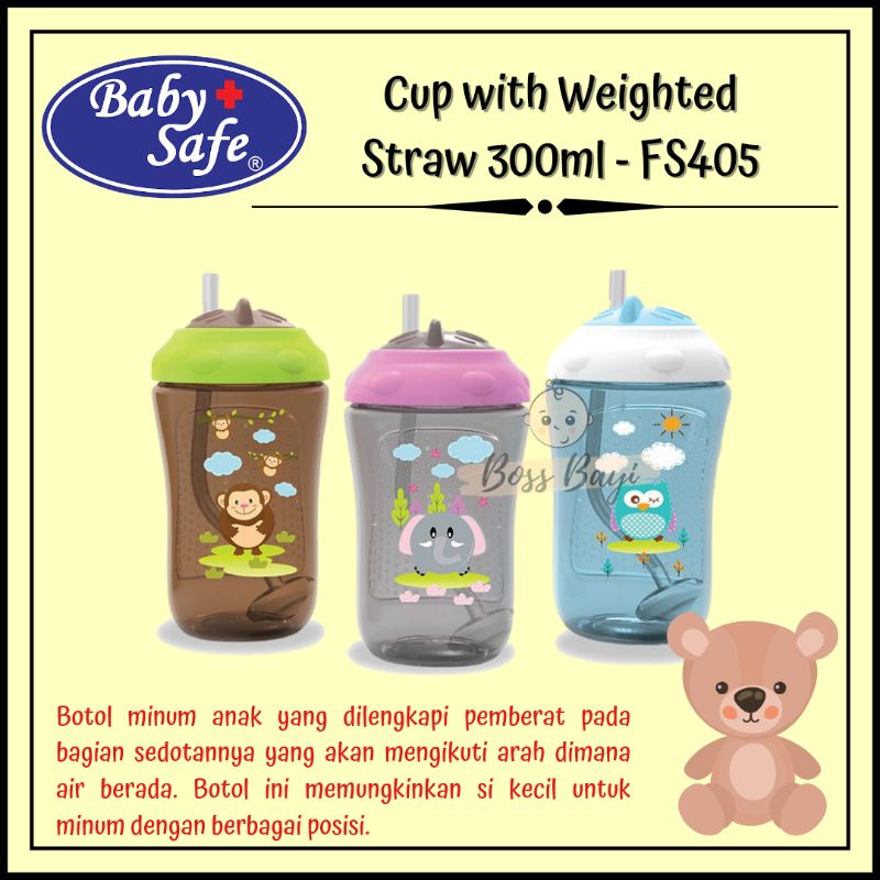 BABY SAFE Bowl FS403 Plate FS404 Sipper Cup 300ml FS405 Mangkok Piring Botol Minum Anak Sedotan