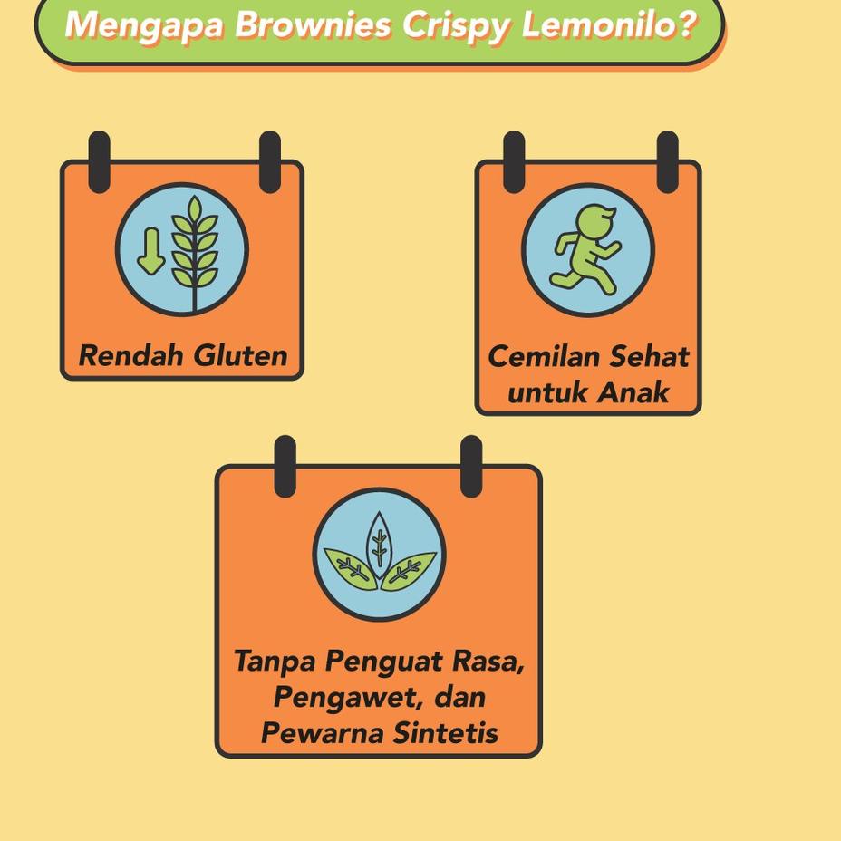 

3 Pcs Lemonilo Brownies Crispy Keju 40g ン