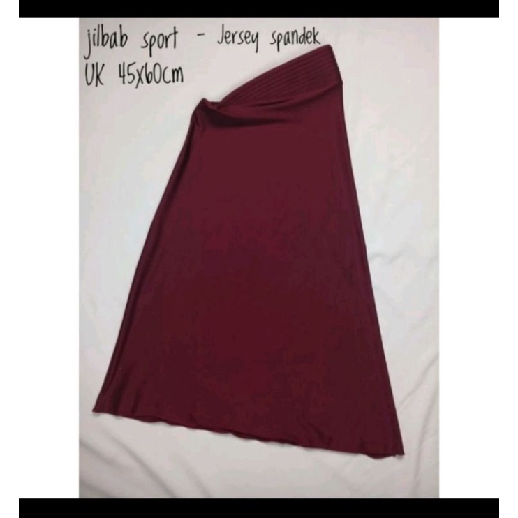 jilbab sporty dewasa spandek / kerudung olahraga / hijab sport jersey premium