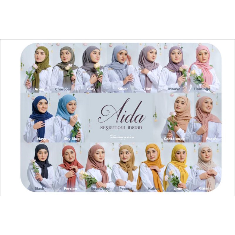 HIJAB AIDA SEGI4 INSTAN ZABANNIA|JILBAB INSTAN