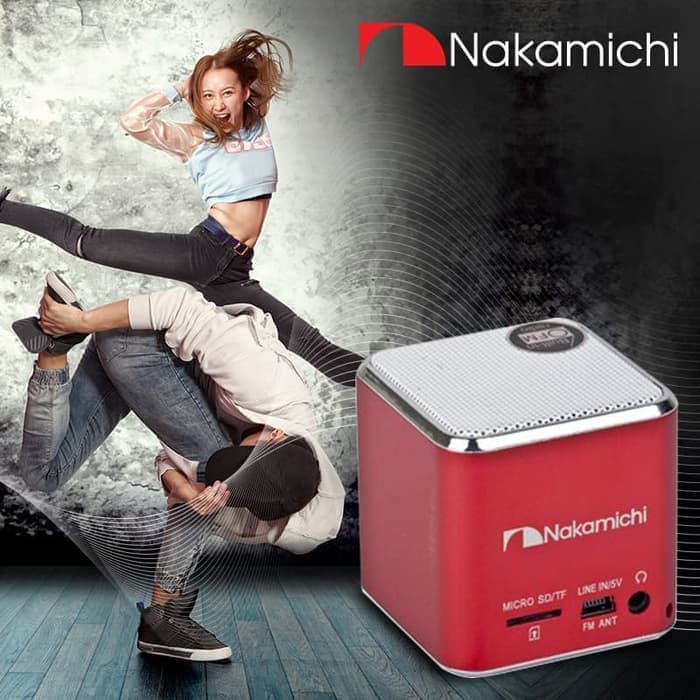 Nakamichi My Mini Plus Speaker dengan FM Radio - Merah