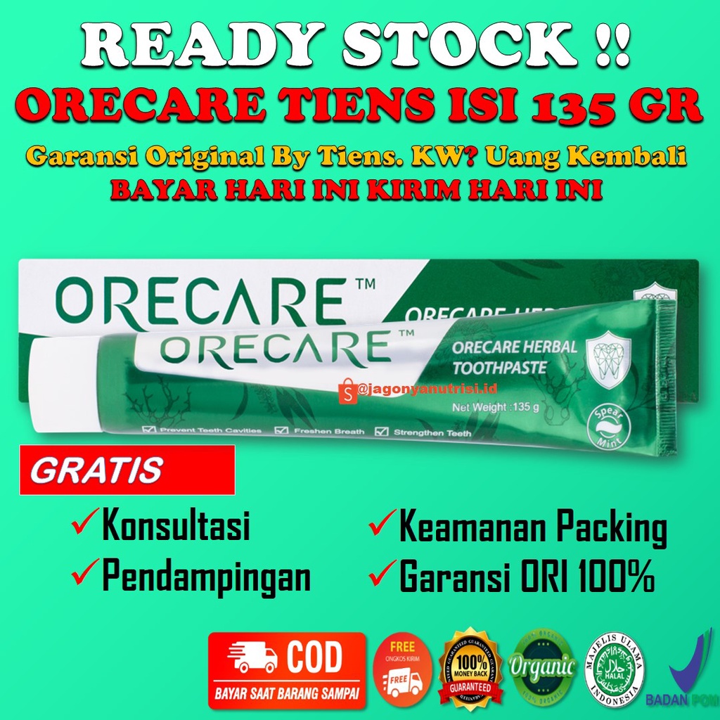 Orecare Toothpaste Penghilang Karang Gigi Original Odol Pasta Herbal Tiens Tianshi Official