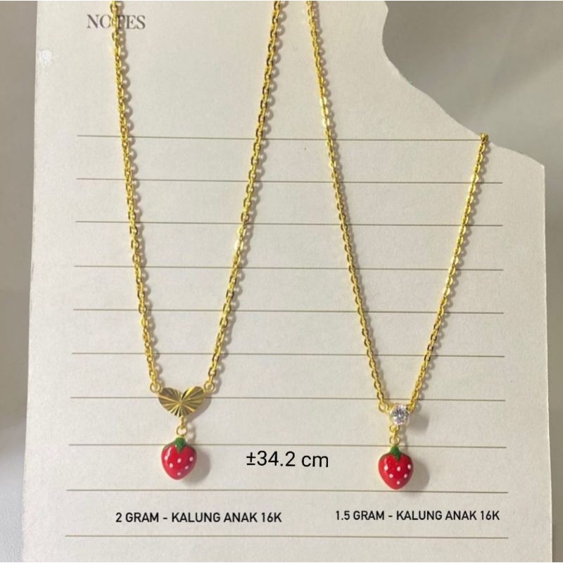 kalung Anak Emas Strawberry