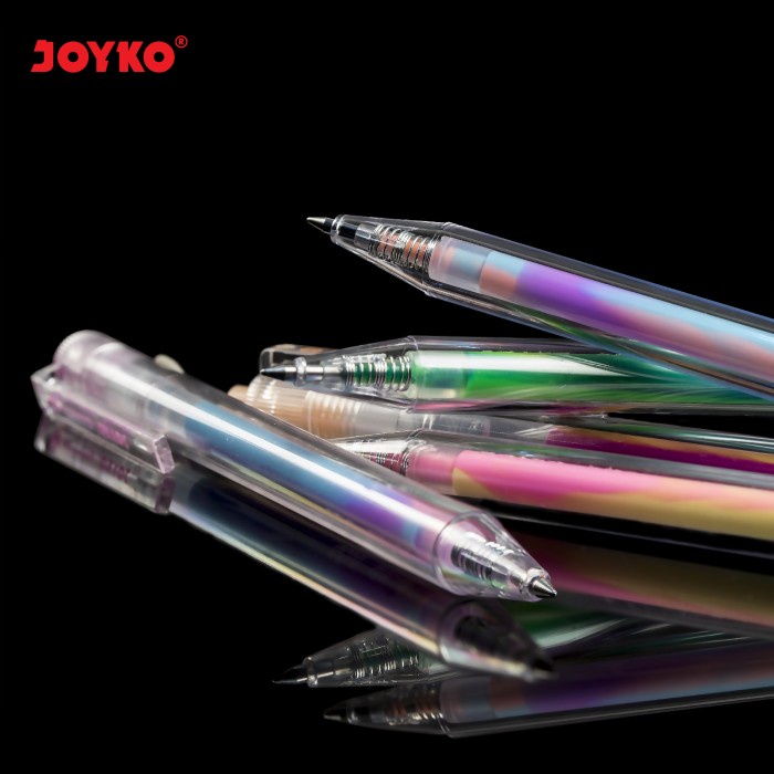 

TULIS-ALAT- COLOR GEL PEN PENA JEL WARNA JOYKO GPC-324 RAINBOW GEL 5 WARNA 0.5 MM -ALAT-TULIS.