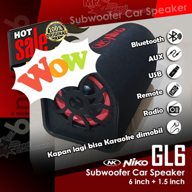 Speaker Niko Gl 6/ Speaker Mega Bass/ Speaker Bluetooth