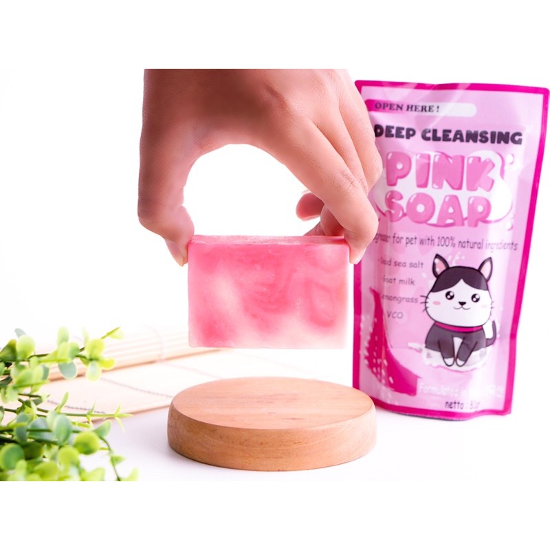 Posha_cat Degreaser kucing | angkat minyak , kerak &amp; noda | atasi stud tail | deep cleansing pink soap