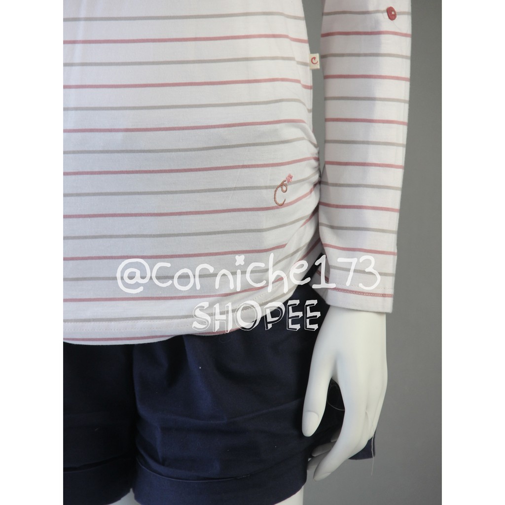 Corncihe Carla Stripe Tee Off White - TP231230