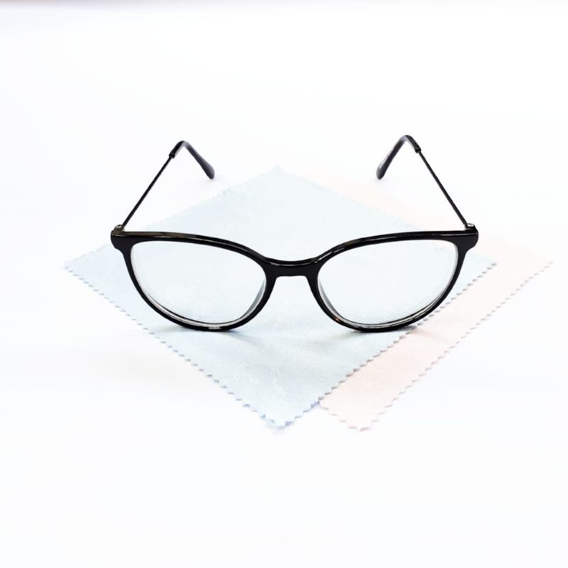 Kacamata Minus Frame Cateye Glasses Lensa AntiRadiasi Unisex (GRATIS BOX DAN LAP)