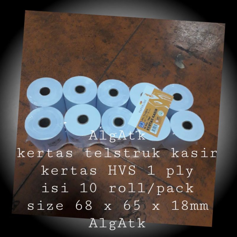 

kertas kasir hvs 1ply ukuran 68 x 65 x 18mm