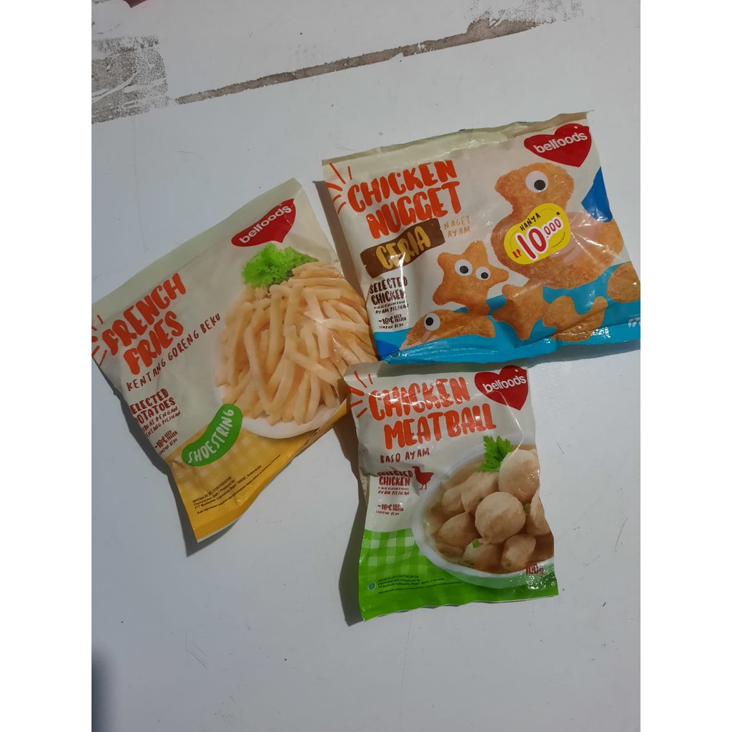 

Paket D Serial Kids Belfood - naget ceria - kentang - baso