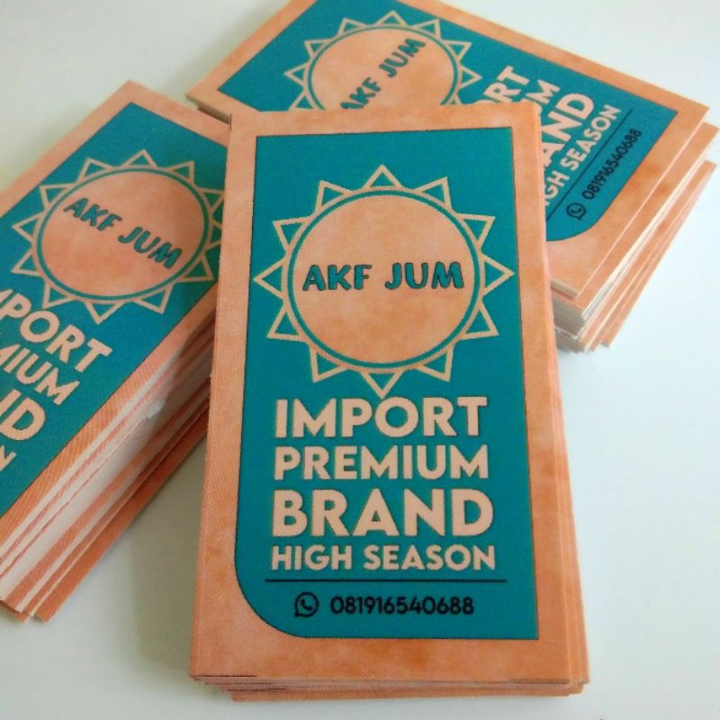

hang tag custom 3,5x7 bonus tali hangtag label baju hantag handtag hangtag