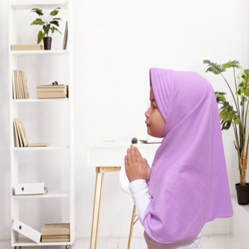 Kerudung Anak Pet Busa 1-12 Tahun / Kerudung Polos / Kerudung Anak Perempuan / Hijab Muslim