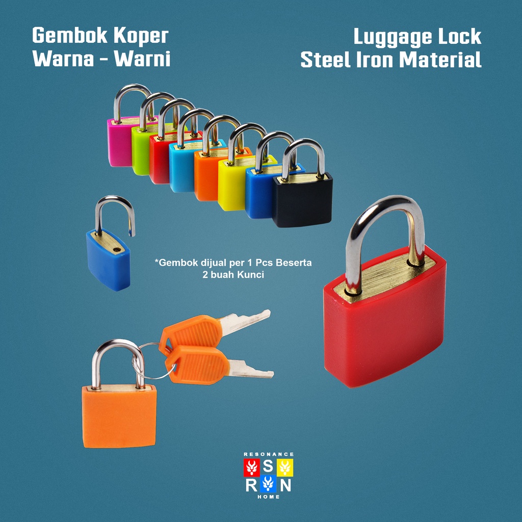 Gembok Koper Warna Warni / Luggage Lock Resonance Home