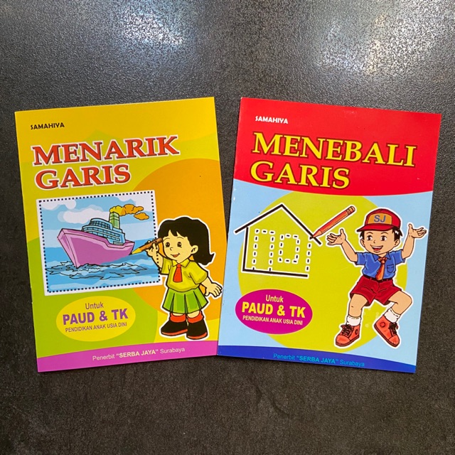 Jual Buku Anak PAUD TK Menebali Menarik Garis BG | Shopee Indonesia