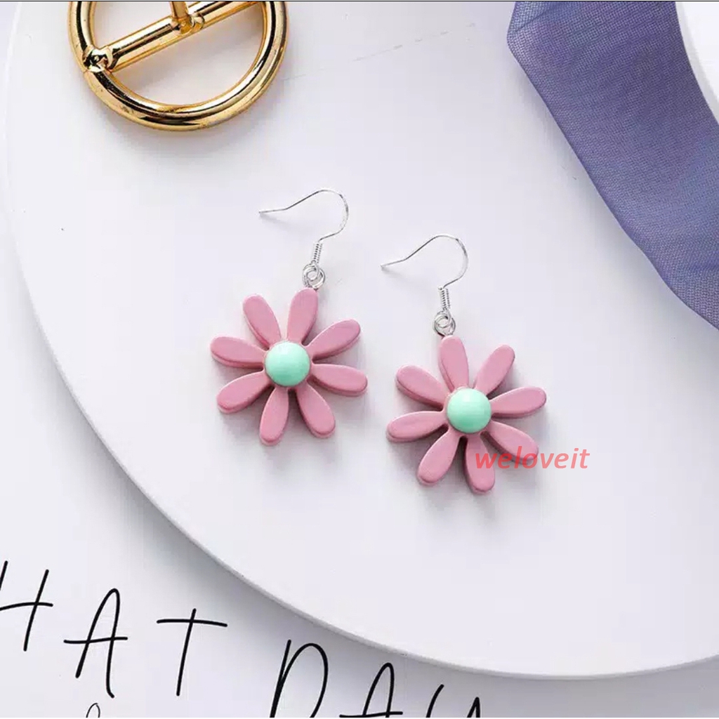 Anting wanita korea  / Anting Hooks motif daisy 529