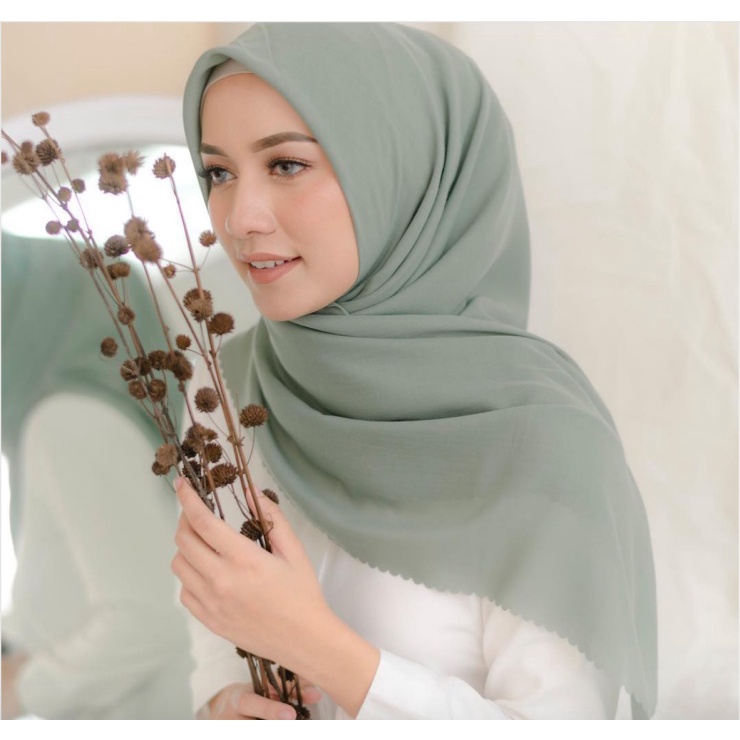 Segiempat Voal Polos Laser / Voal Lasercut / Hijab Voal Laser Murah