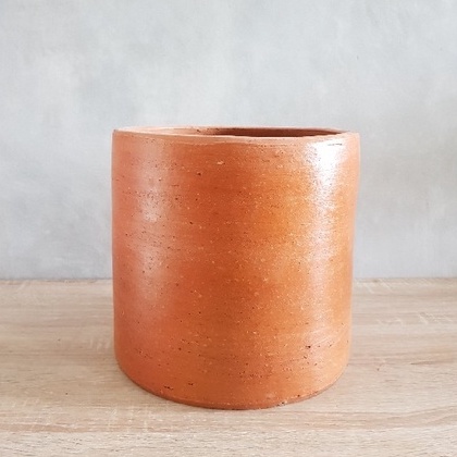 Pot Tanaman Silinder Tabung Polos Terracotta Terakota Tanah Liat Gerabah Tembikar