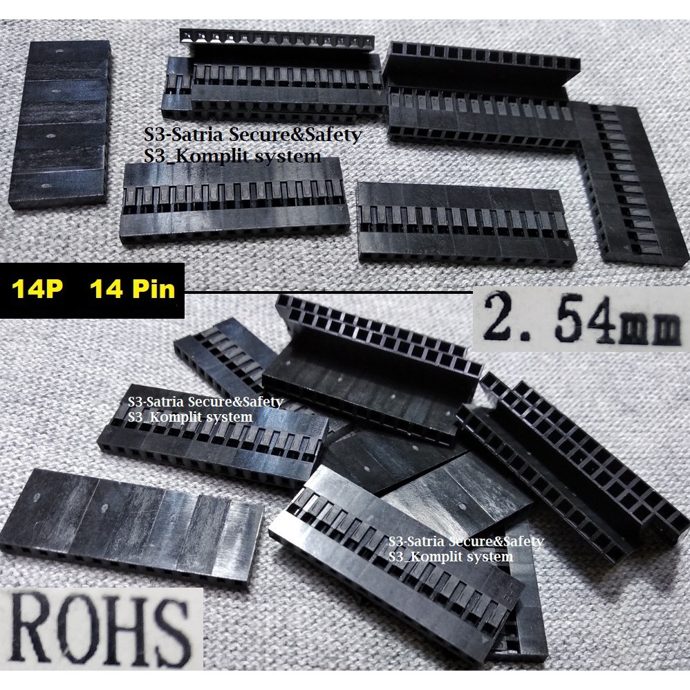 head 14Pin Black Housing 14P dupont jumper house 14 pin Pelangi Duppont