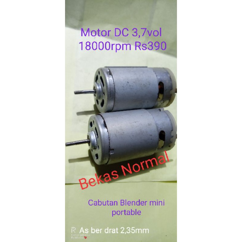 Dinamo blender portabel in3,7vol dn 7,4vol DC 20.000rpm