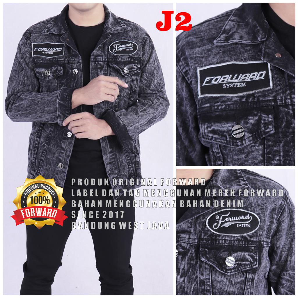 Denim jaket full patch FORWARD System (PATCH SUDAH TERPSANG ) Jaket Jeans Forward