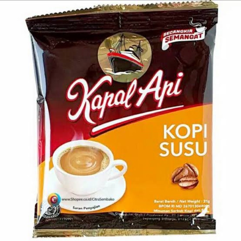 

KOPI KA - (10Pcs) Kapal Api Kopi Susu 25gr Renceng Sachet