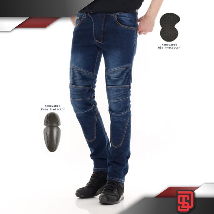 sky denim aragon blue celana motor