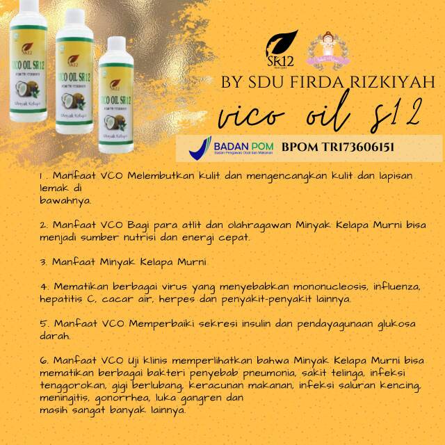 Vco Sr12 250 Ml Virgin Coconut Oil Minyak Kelapa Murni Minyak Urut Asi Booster Shopee Indonesia