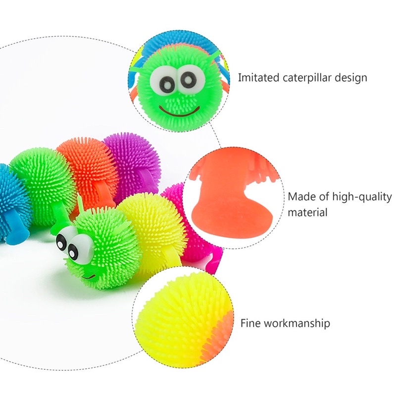 squishy lampu ulat caterpillar si ulir soft squishy lampu kelap kelip besar ayam rabbit led