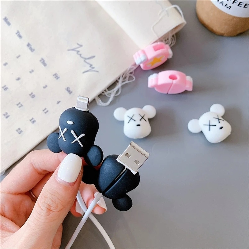Hot Sale/1Pcs Buah Buahan Lucu Makanan Pelindung Kabel Cord Kawat Kartun Perlindungan Mini Silikon Penutup Pengisian Kabel Winder Untuk Kabel Charger