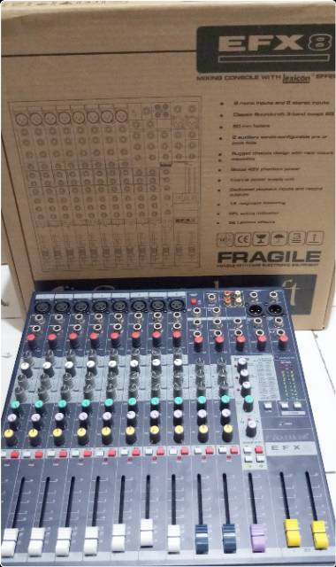 Mixer audio soundcraft 8 channel efx8 Grade A