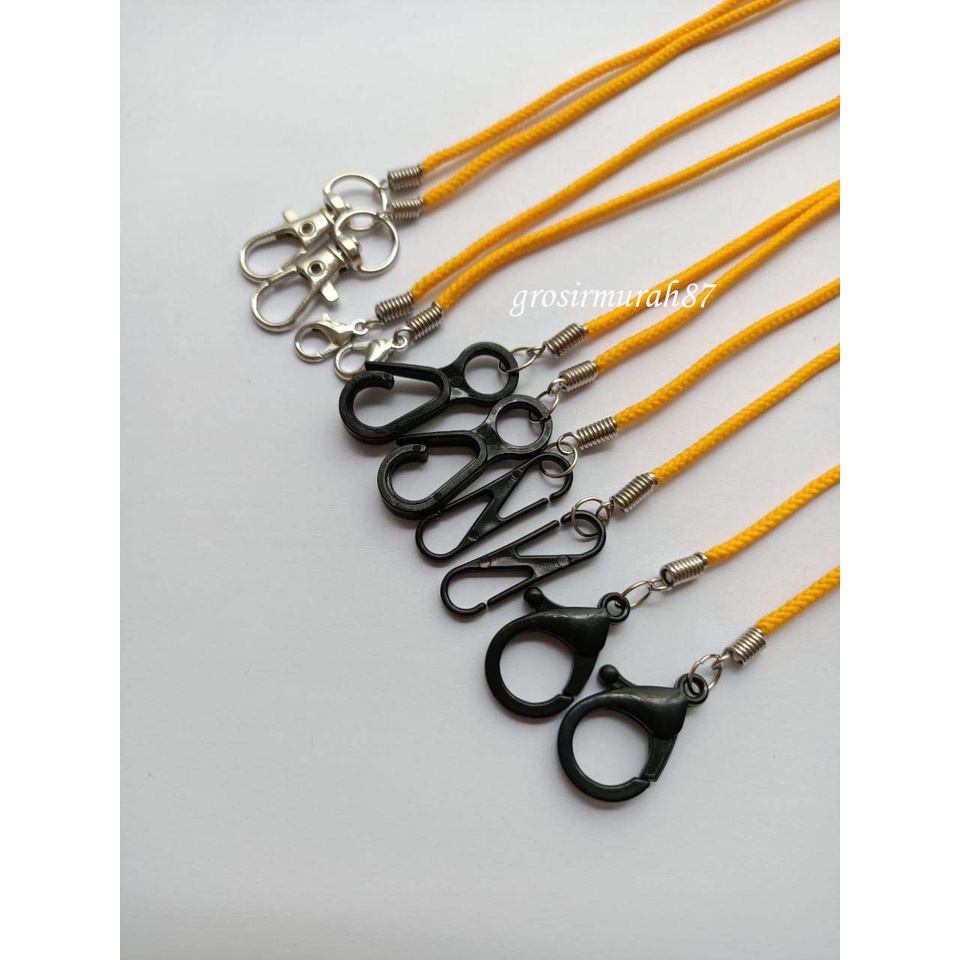 Tali masker dewasa lanyard kalung masker non elastis warna golden ready stok cantolan kokot cantolan besi atau plastik