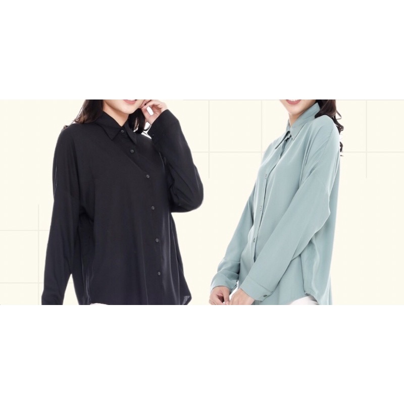 kemeja wanita polos rayon twill casual tangan skoder-8