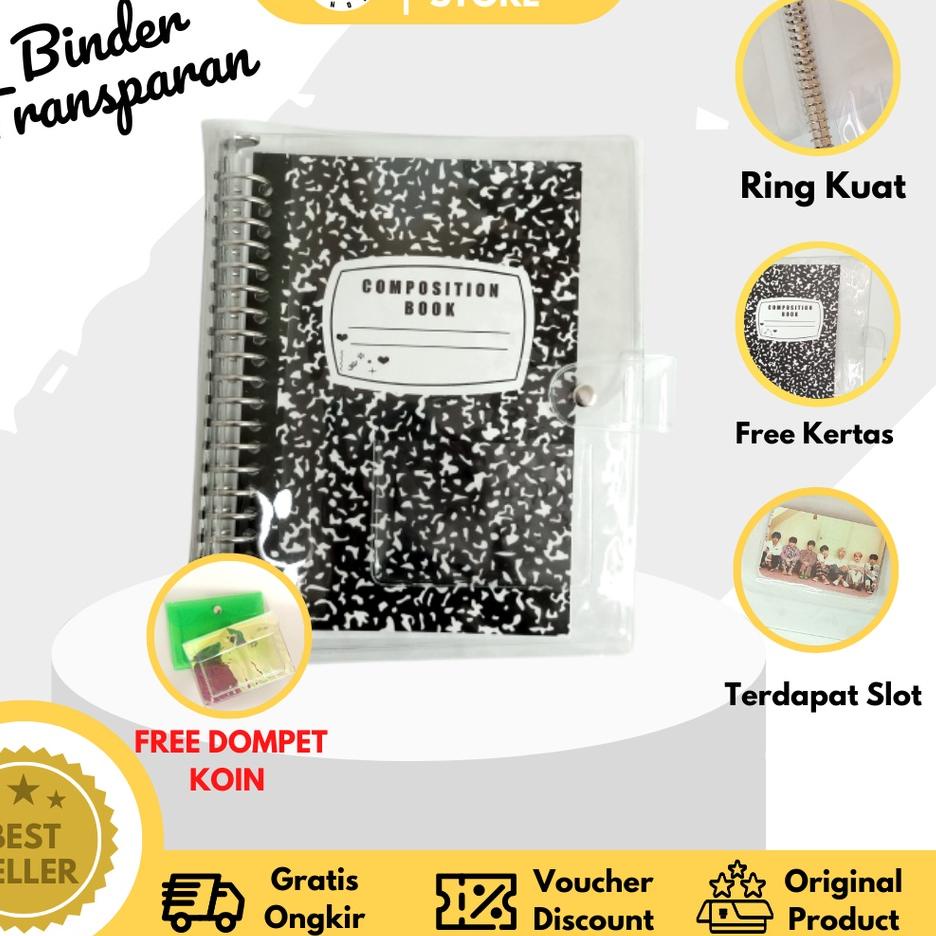 

Keluaran Terbaru.. Binder Transparant FREE Kertas dan Gift Agenda Clear A5 20 Ring Tampilan Baru