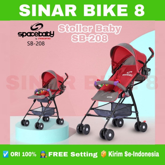 Baby Stoller Kereta Dorong Bayi SPACEBABY SB 208