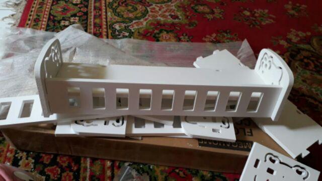 Rak Dinding Minimalis 1set Isi 3pcs Bonus6 Stiker Kupu2