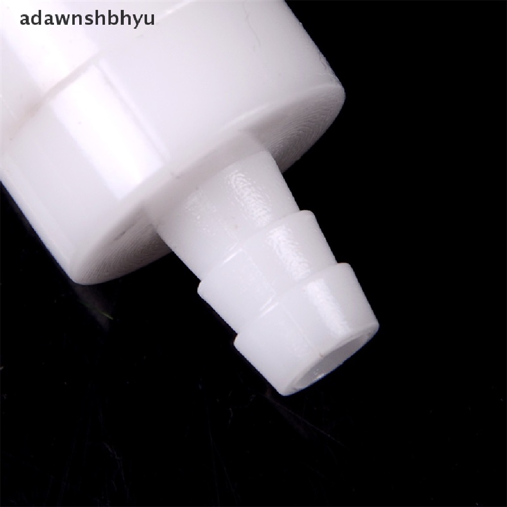 Adawnshbhyu 8mm 1/4&quot; Katup Cek Inline One Way Plastik Putih Untuk Bahan Bakar Solar Gas Cairan Udara