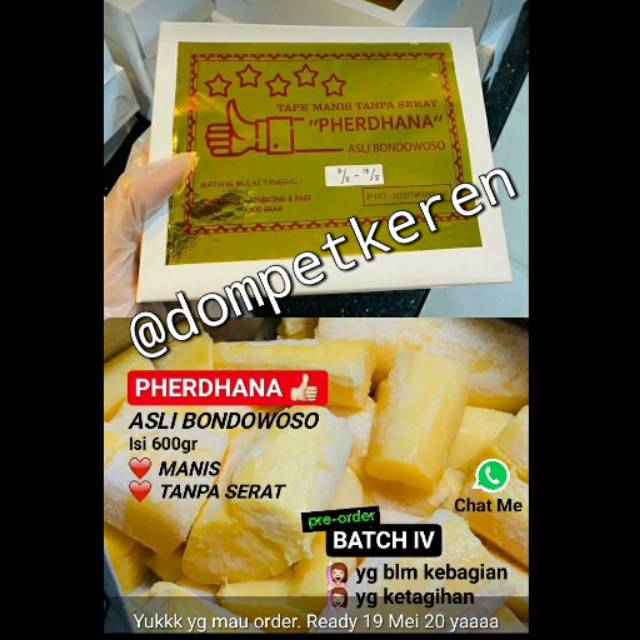 Ready Setiap Senin Tape Manis Pherdhana Asli Bondowoso Tape Manis Bondowoso Tape Singkong Shopee Indonesia