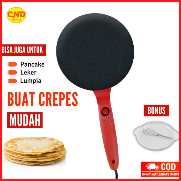 Pancake Crape Maker Teflon Alat Cetakan Pembuat Kulit Lumpia Risol Risoles Listrik