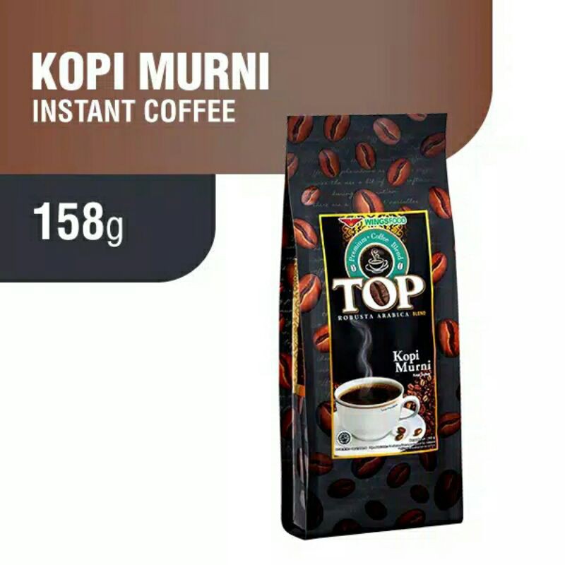 

KOPI TOP MURNI BAG 158gr GRATIS GELAS GAGANG CANTIK