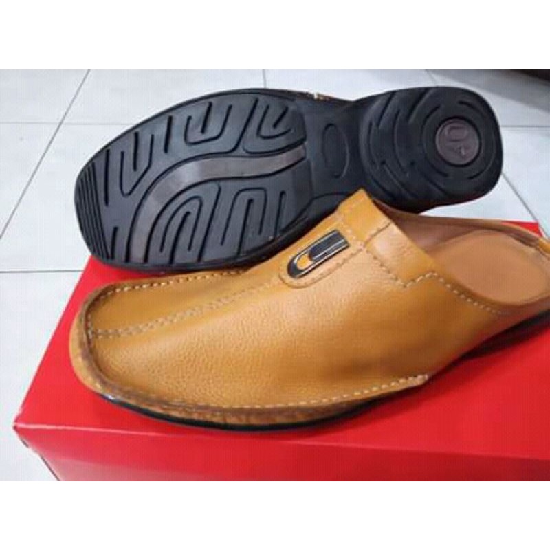 Sepatu sandal sepatu bustong  terompah selop  pria dewasa branded bandung kulit asli original casual murah berkualitas  jepang